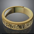 Gold Decorative Ring With Intricate Celtic Knot Pattern For Daily Use