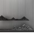 Elegant Modern Chandelier Design With Geometric Metal Structure And Decorative Wall Art