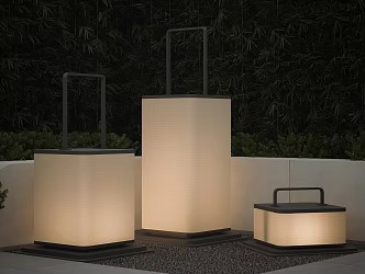 Modern garden lamp outdoor lamp landscape lamp combination lawn lamp camping lamp floor lamp 3d model