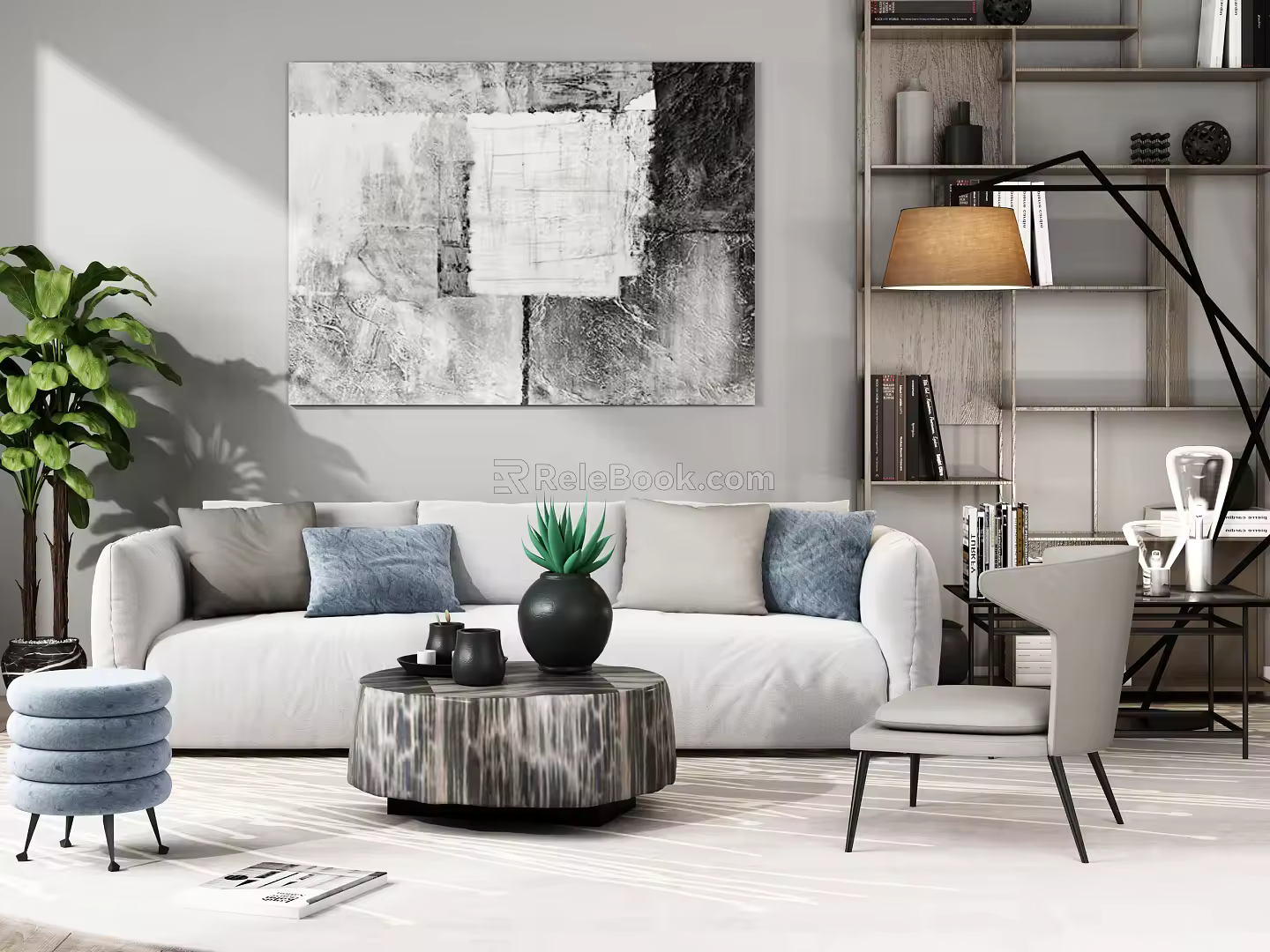 Modern Sofa Coffee Table Combination Sofa Combination 3d model