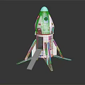 Futuristic Space Rocket Design For Cosmic Exploration With White Body And Landing Legs