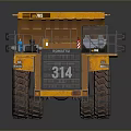 Large Yellow Mining Dump Truck A Heavy Duty Utility Vehicle With Big Tires