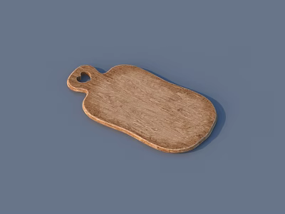 Garden Landscape Featuring Wooden Hanging Tag Decoration On Blue Background 3d model