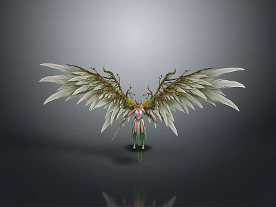 Elegant Modern Kitchen Interior With Marble Island And Wooden Cabinets 3d model