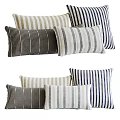 Striped Linen Decorative Pillows In Various Colors For Home Decor Accents