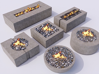 Modern Outdoor Stove Oven Torches 3d model