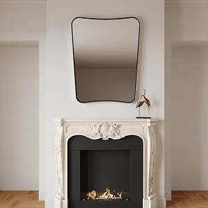 French Fireplace Decoration Mirror Fireplace Construction 3d model