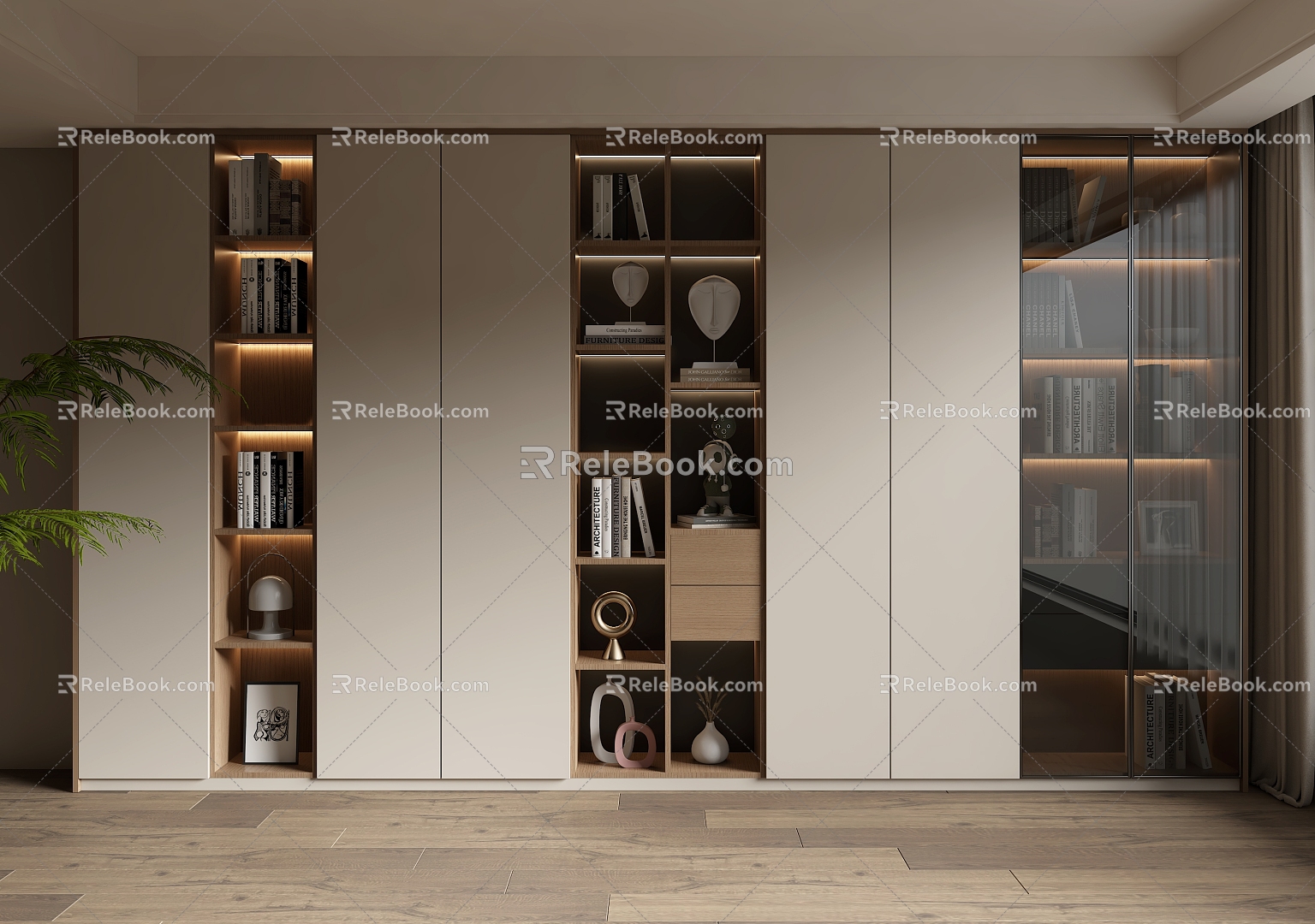 Home bookcase 3d model