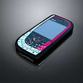 Nokia Black And Pink Mobile Phone With Keyboard Screen Modern Electronic Device