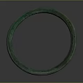 Antique Green Metallic Bracelet Smooth Circular Fashion Accessory in Vintage Style
