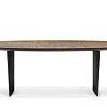 Oval Wooden Dining Table With Black Legs Modern Home Interior Design