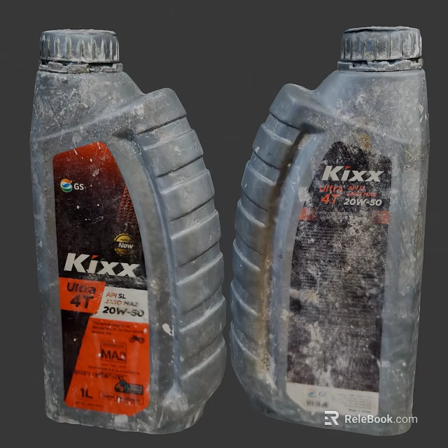 Kixx Ultra 4T Industrial Motor Oil 20W-50 API SN Containers for Equipment Use 3d model 