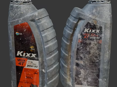 Kixx Ultra 4T Industrial Motor Oil 20W-50 API SN Containers for Equipment Use 3d model
