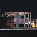 Modern Library Architecture Library 3d model