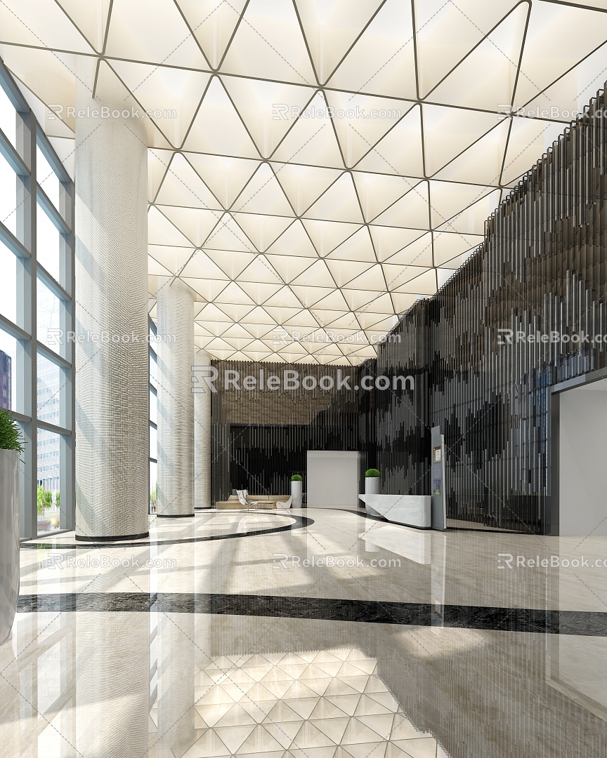 Style Office Lobby 3d model