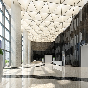 Style Office Lobby 3d model