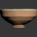 Sculpted Ceramic Bowl With Handcrafted Colorful Patterns And Decorative Traditional Design