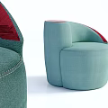 Modern Single Sofa Fabric Single Sofa 3d model
