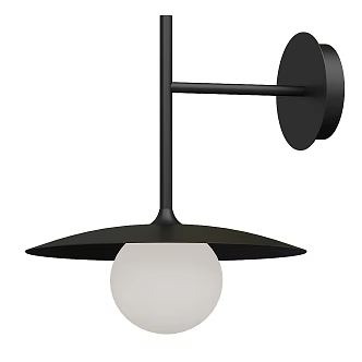 wall lamp lighting lamps black wall lamp 3d model