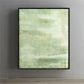 Abstract Painting With Blue White Tones Layered Texture And Wall Art Design