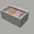 White Display Shelf with Transparent Lid for Neatly Arranged Desserts