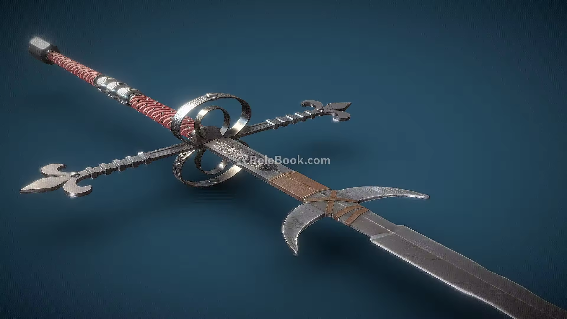 weapon two-handed sword 3d model