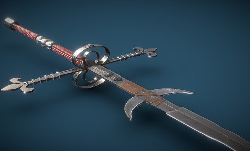 weapon two-handed sword 3d model