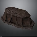 Ancient Weapon Component With Reddish Brown Textured Surface And Medieval Design Details 3d model