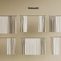 Stylish Window Curtains in Neutral Tones with Various Hanging Styles for Home Decor