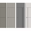 Modern Hinged Doors In Various Colors With Wood Grain And Vertical Stripes Design