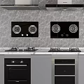 Modern Kitchen Appliances Featuring Range Hoods Gas Stoves And Ovens In Sleek Design