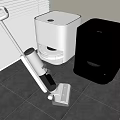 Sweeping robot intelligent mopping robot washing and dragging all-in-one machine 3d model
