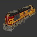 Old Train Locomotive Head Locomotive Old Train Head 3d model