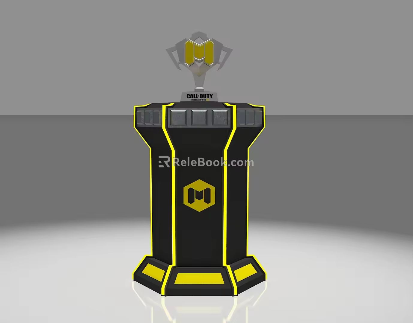 Modern Trophy and Trophy Desk 3d model