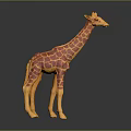 Yellow and Red Spotted Giraffe Doll with Long Neck for Children Playtime