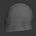 Medieval Steel Warrior Helmet With Full Face Protection For Battlefield Use