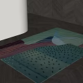 Square Carpet Featuring Colorful Abstract Geometric Patterns For Modern Living Room Decor