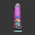 Pink Crescent Shaped Medical Device With Colorful Stars And Transparent Base For Kids