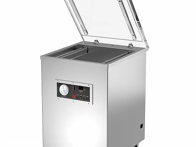 Stainless Steel Commercial Vacuum Packaging Machine with Transparent Lid and Control Panel 3d model
