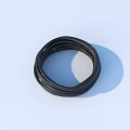 Essential Gray Square Boxes Household Products with Black Hoses and Ring Accessories for Home Use