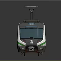 modern train light rail subway high-speed rail 3d model