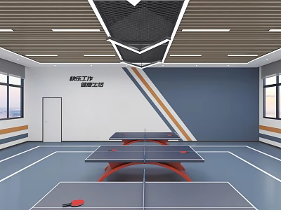 Table Tennis Room 3d model