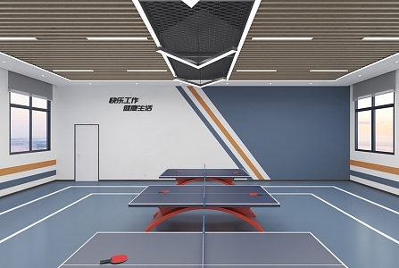 Table Tennis Room 3d model