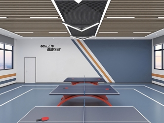 Table Tennis Room 3d model