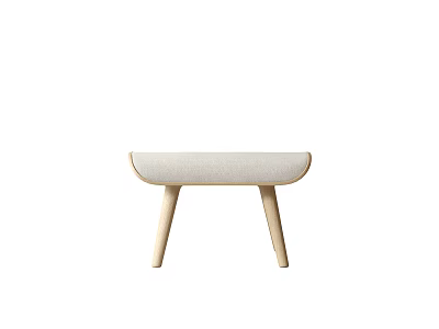 Modern Minimalist Shoe Bench Design With Wooden Legs And Upholstered Seat 3d model