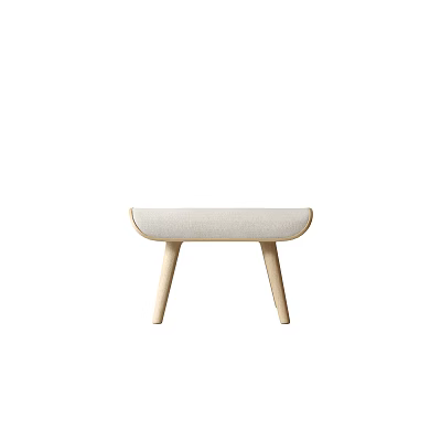Modern Minimalist Shoe Bench Design With Wooden Legs And Upholstered Seat 3d model