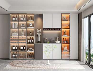 Modern Wine Cabinet 3d model