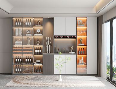 Modern Wine Cabinet 3d model