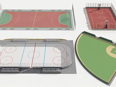 Detailed Soccer Field Layout With Markings And Perimeter In Sports Venue Renderings 3d model