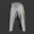 Black Sports Shorts With Yellow Side Stripes And Zipper Pockets Design